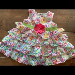 Sweet Heart Rose Floral & Ruffle Dress